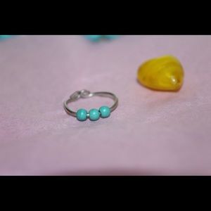 Aqua bead ring